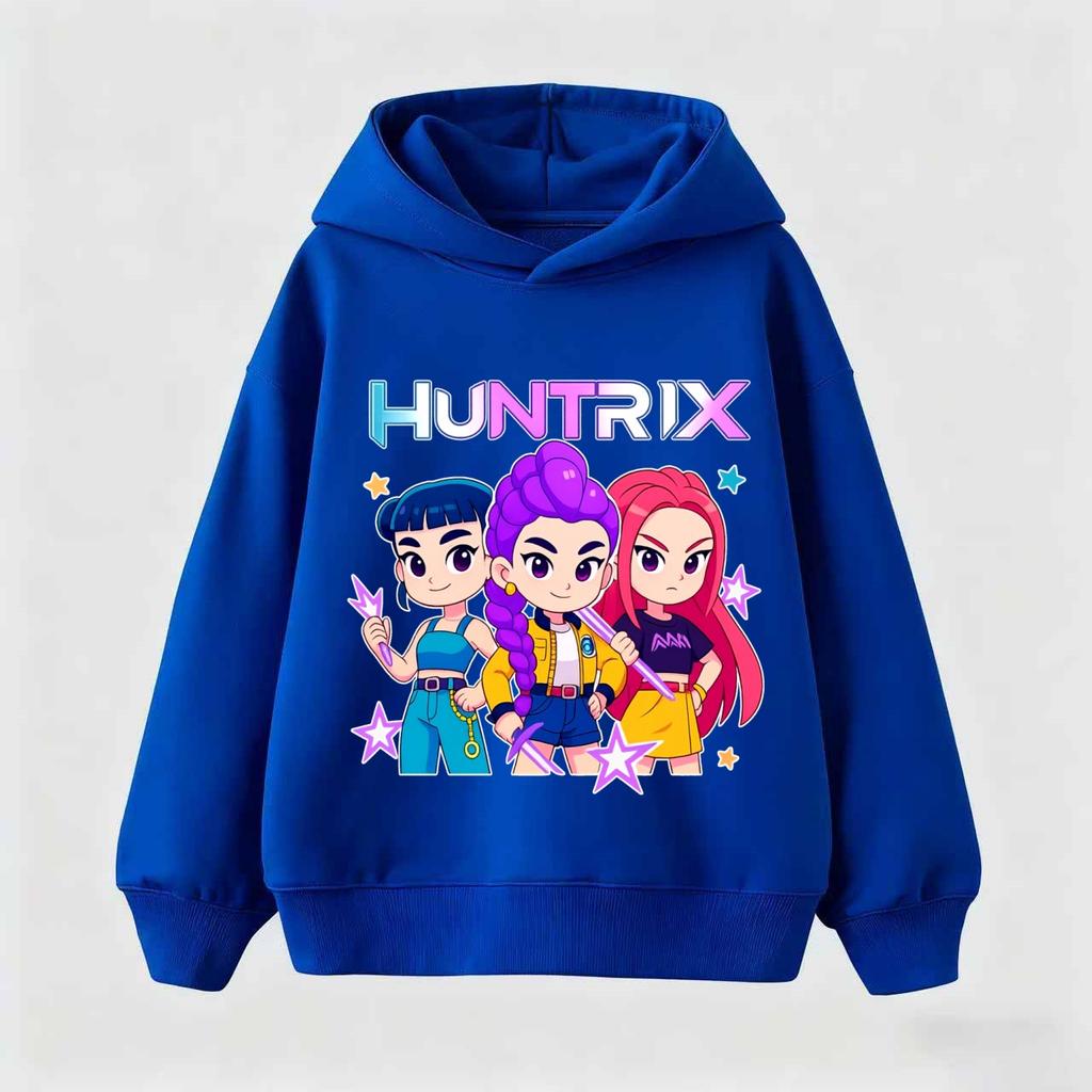 KPop Demon Hunter Rumi Derpy Cartoon Girls Boy Hooded Sweatshirt Warm Children's Korean Wave Fashion Tops Casual Clothinf