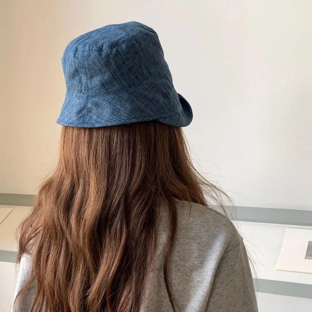 Roll Rim Fisherman Hat Linen Fedora Hat Casual Sunshade Hat  Outdoor Sports