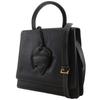 LOEWE Barcelona Handbag 2WAYShoulder black Embossed Leather Women Used