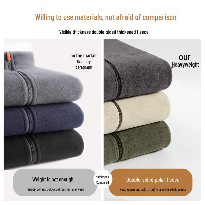 Jeanswest Men's Winter Fleece Lined Stand-Up Collar Vest