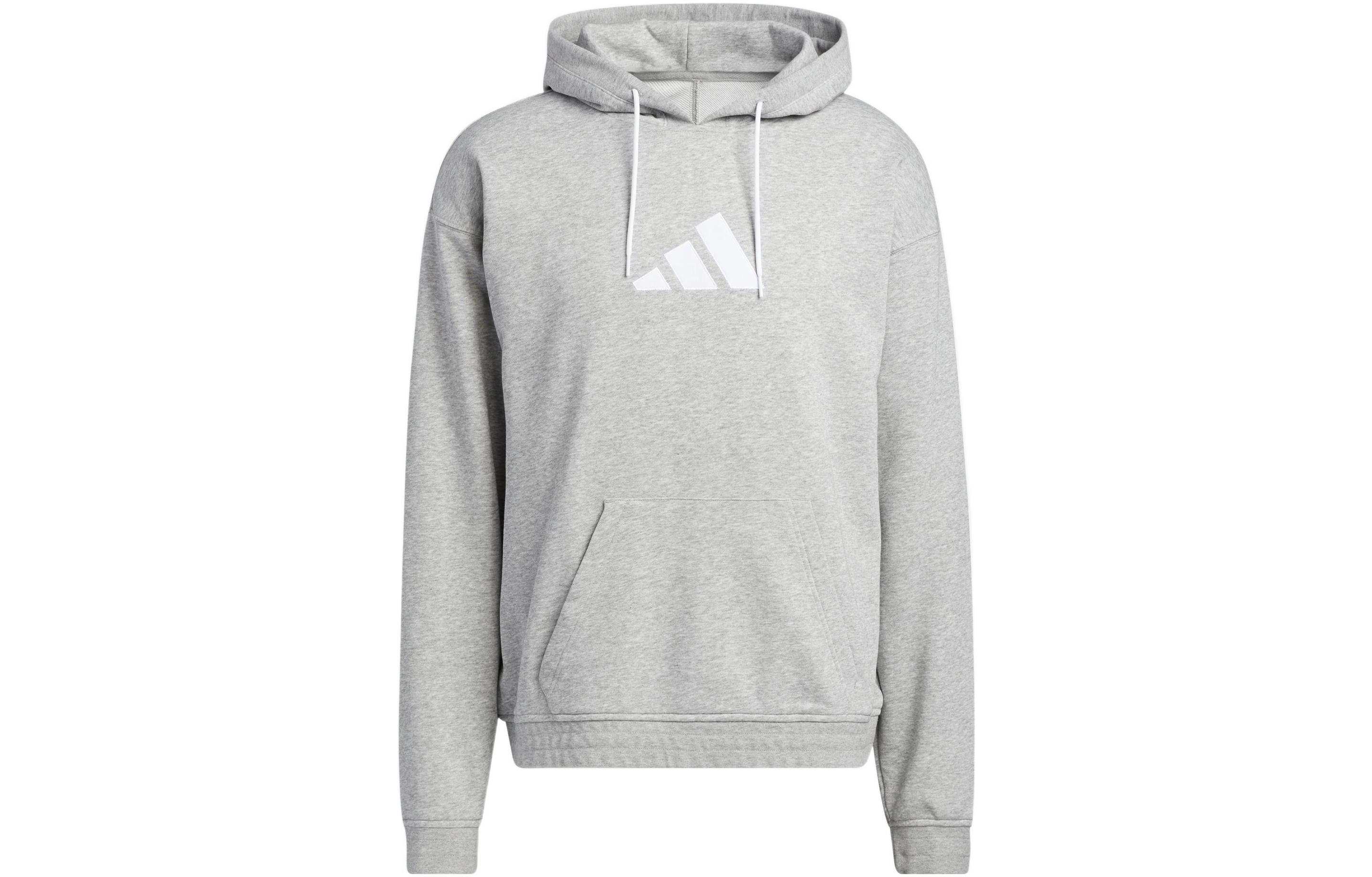 Adidas Sweatshirts Men s Gray Hooded Moderate Regular HF0237 S