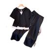 Design Sense Fashion Sports Suit Women's Large Size Summer Short-sleeved Fashion Casual Fashionable Two-piece Suit