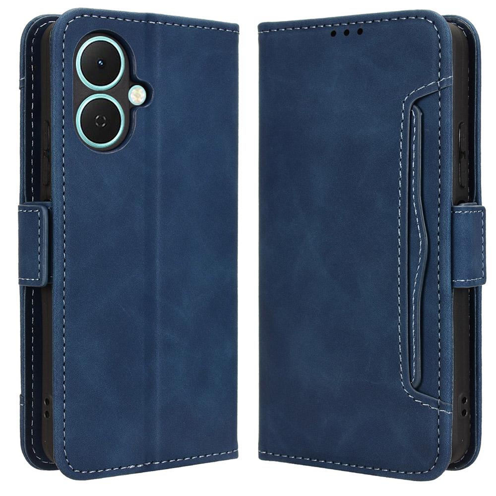 For TECNO Spark Go 2 4G/KM4 Leather Case Phone Wallet Cover with Multiple Card Slots