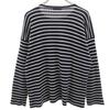 Emporio Armani Made In Italy Border Pattern Long Sleeve Knit M Navy Men's Used