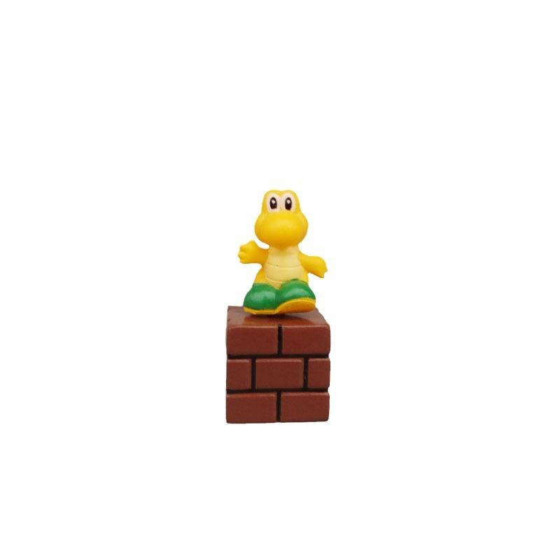 Super Mario Bros Tegneseriefigur Samleobjekter Dukker Model Legetøj Luigi Shy Guy Svamp Skrivebords Kagedekoration