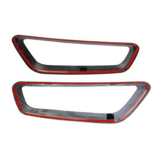 Carbon Fiber Style Fog Light Front Bumper Grille Cover Trim for Ford F150 Raptor