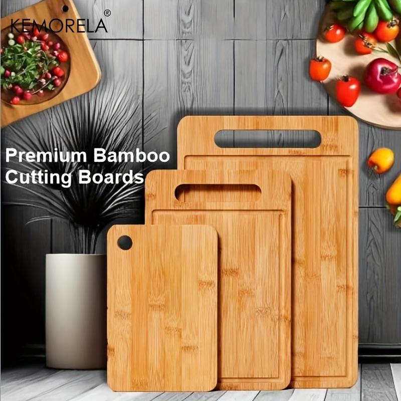 1PCS Premium Bamboo Cutting Boards for Kitchen - Small Medium and Large Wooden Cutting Boards for Kitchen Best for Christmas
