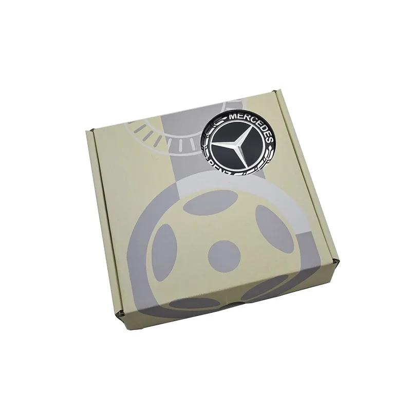 4 Stück 75mm Auto Radnabenkappen Schwimmende Mittelkappen für Mercedes Benz W203 W204 W205 W176 W177 W212 W213 A B C E S GLC GLE