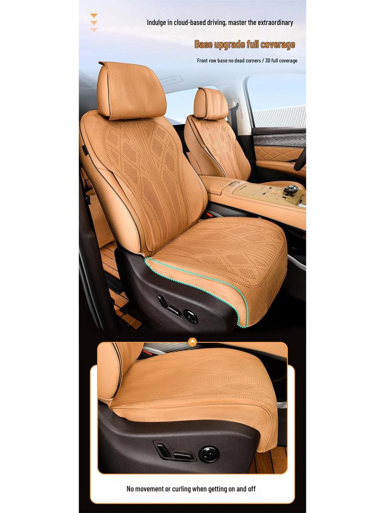 BYD D9 7-Seater Suede Car Seat Cushion - Soft, Fine, All-Season, Universal Fit
