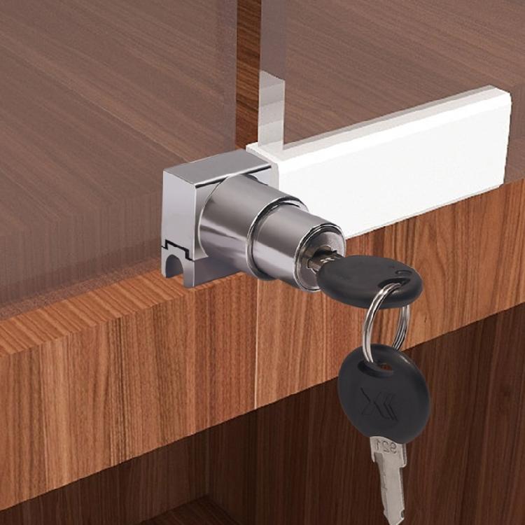 4Pcs Showcase Glass Door Safety Cabinet Lock, Glass Showcase Lock Sliding Glass Cabinet Lock Display Cabinet Door Lock
