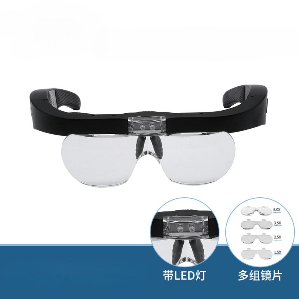 Magnifying Glasses Magnifier1.5X 2.5X 3.5X 5.0X USB Rechargeable with LED Light for Reading Jewelers Watchmaker Repair Wearing