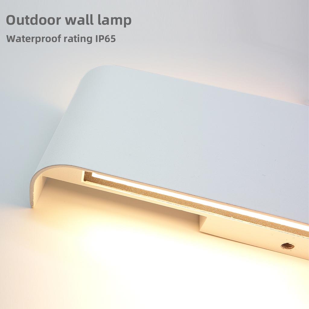 Modern Wall Sconces Hardwired,Outdoor IP65 Glow Up and Down LED Wall Light Wall Mount Lights for Living Room Hallway Bedroom