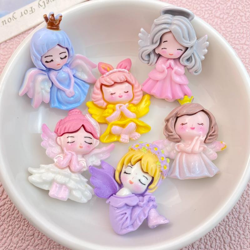 10Pcs New Cute Princess Series Flat Back Resin Cabochon DIY Jewelry Craft Decoration Accessories