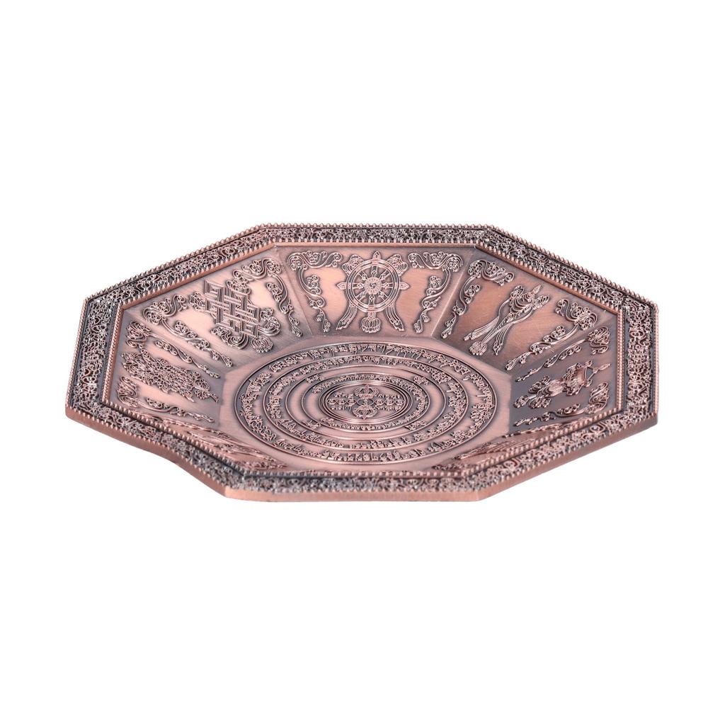 Achteckige Brennschale Buddhistische Schriften 8 Glückssymbole Feuer Opfergefäß Buddhistisch