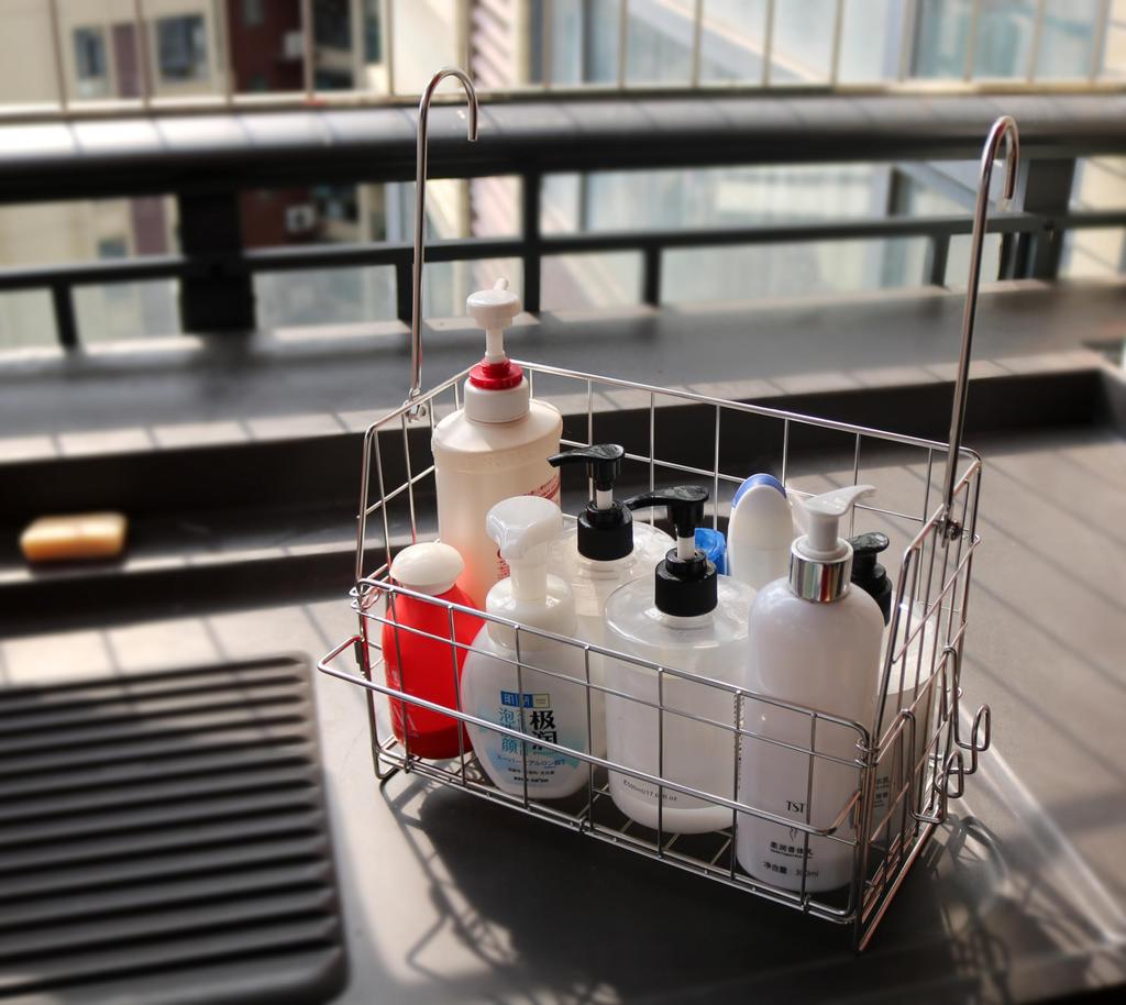 Hanging Bathroom Rack, Stainless Steel Bathroom Basket, Shampoo Rack, Bath Rack, Bath Basket, Hanging Bathroom Rack, Large Capacity, Durable, 2914cm