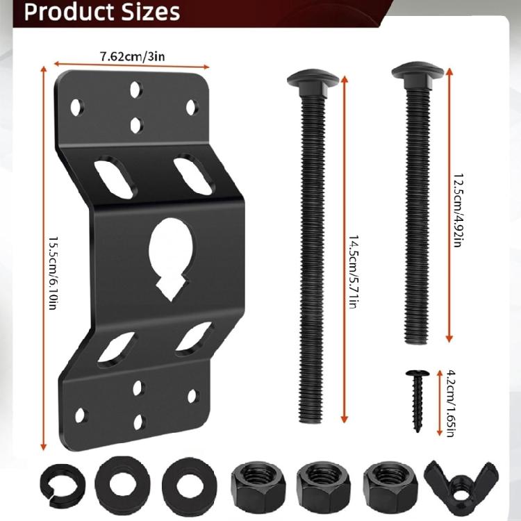 Garage Wall Mounted Spare Tire Rack Metal Bracket Anti Vibration Locking System Space Optimization for Enclosed Trailers