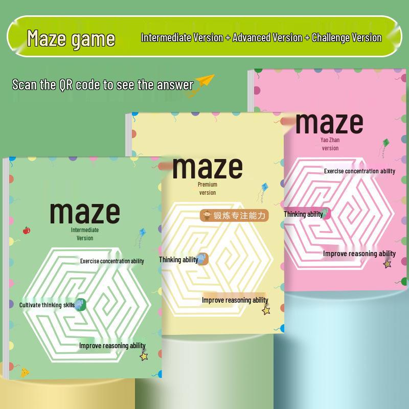 Kids' Focus and Thinking Development Puzzle Book: Maze, Attention Games, and Sudoku for Primary Students