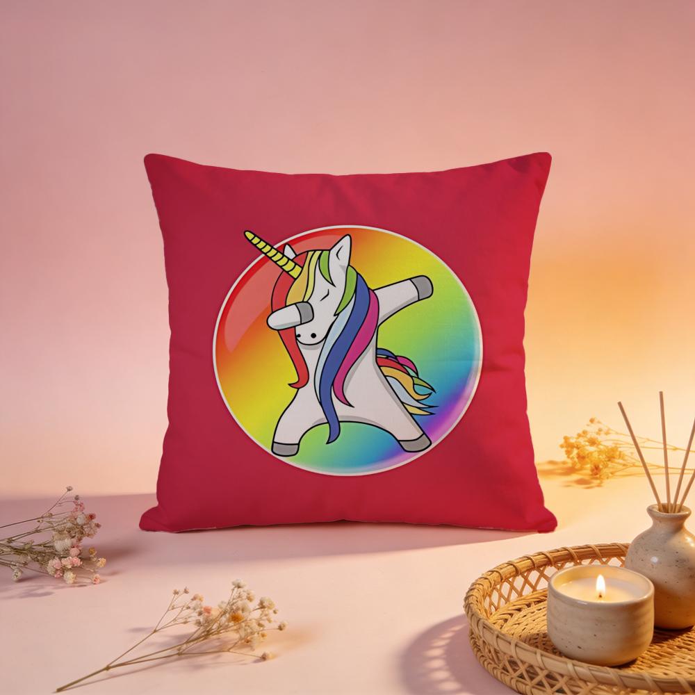 Magical Unicorn Fantasy Cushion Cover Comfortable Durable Pillow Cover MultiScene for Home Office Car Sofa