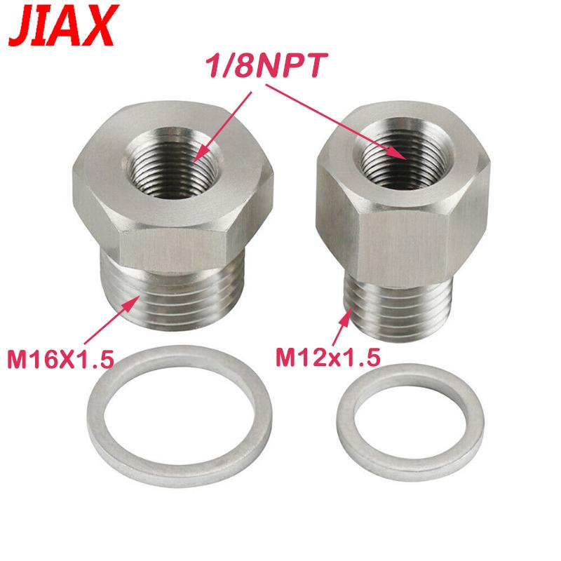 M12x1.5 M16X1.5 Female To 1/8 NPT Male Aluminum New Oil Pressure Sensor Adapter Connector For LS Engine Fuel System Fittings7