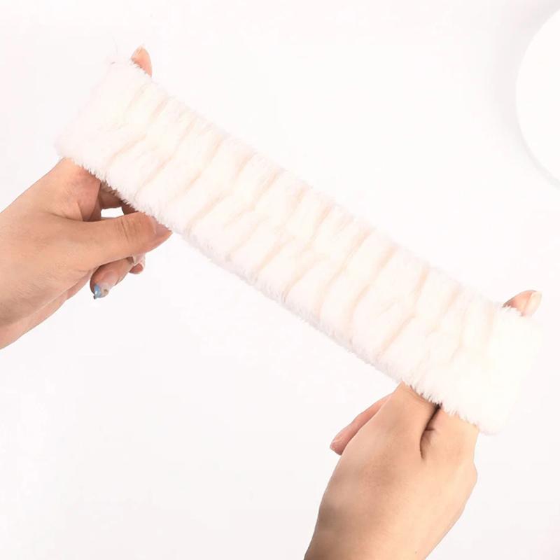 Women Wash Face Make Up Hair Holder Headbands Soft Coral Fleece Hair Hoop Elastic Hair Bands Girls Hair Accessories
