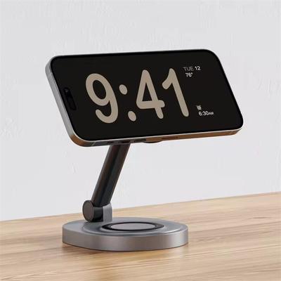 2 in 1 Supporto per caricabatterie wireless magnetico per iPhone 15 14 13 12 11 Pro Max 11 X Apple Watch Airpods Stazione di ricarica rapida
