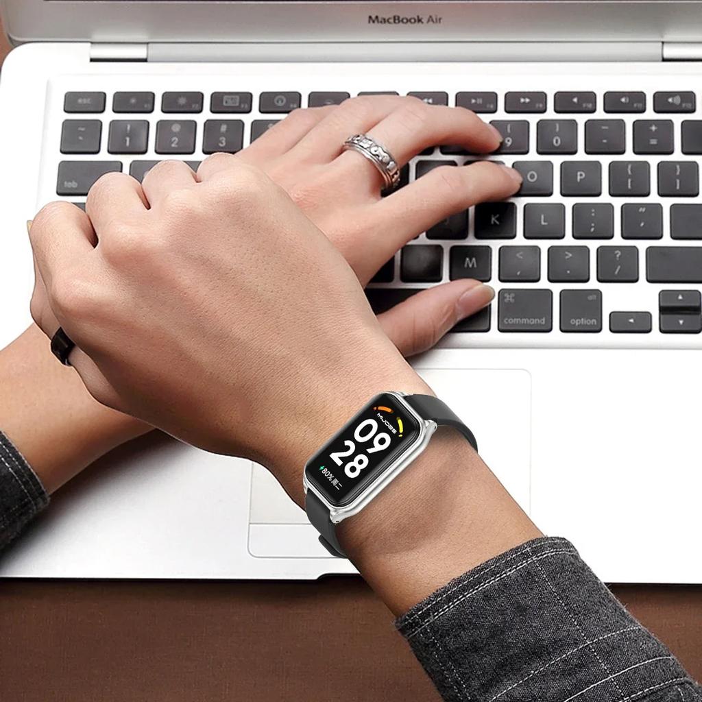 Strap for Redmi Smart Band 8 Active Bracelet Silicone Replacement Accessories Waterproof Watch Band for Redmi Band 2 Correa