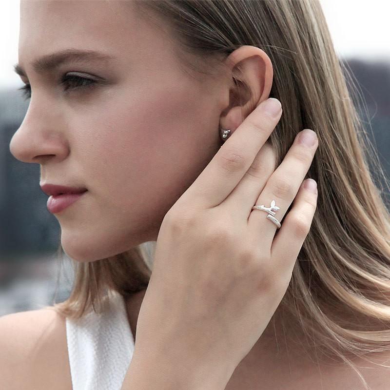 Adjustable Open Leaf Ring Women Men Minimalist Boho Style Floral Geometric Finger 2025