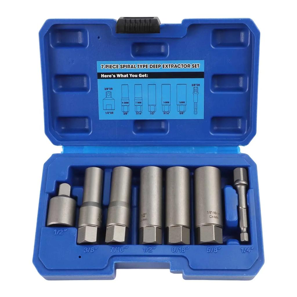 3 8 Inch Drive Wheel Nut Remover Extractor Sizes 1 4 To 19mm Assists In Rounded Nuts 3 8 Drive Socket Set Bolt
