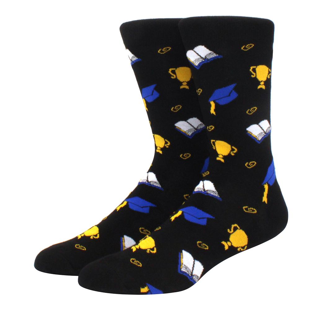 High Quality Combed Cotton Socks food Pattern Long Tube Funny Happy Men Socks Novelty Skateboard Crew Casual Crazy Socks