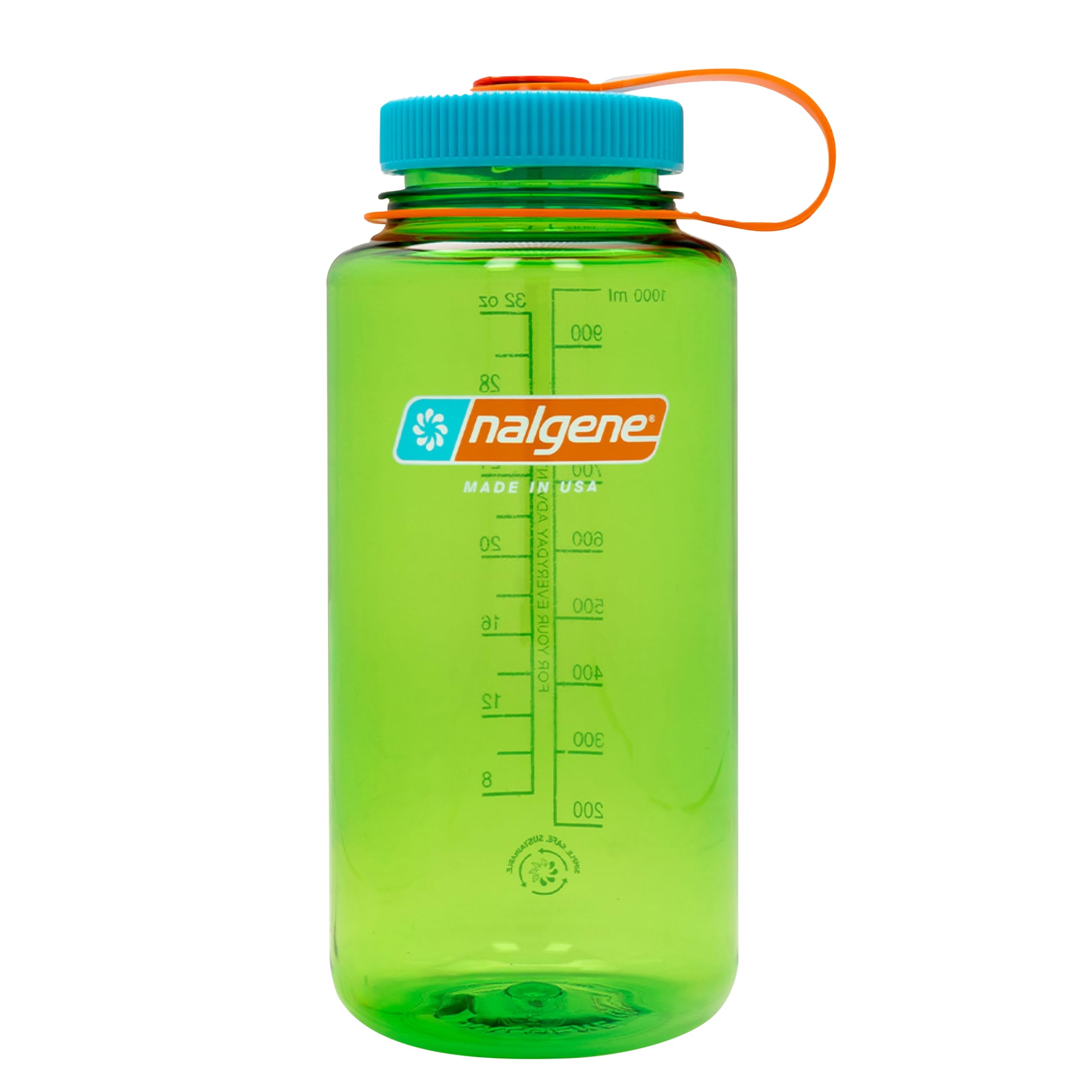 

Nalgene Wide Mouth 1.0L Tritan Renew Water Bottle, Heat and Cold Resistant, Room Temperature, Perfect for Hiking, Outdoor Activities, Trails,