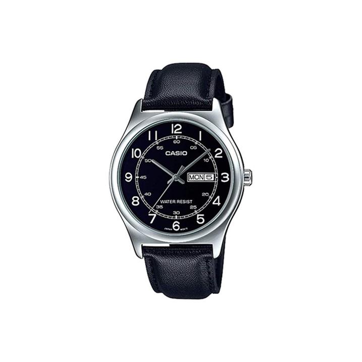 CASIO Men Standard Series Black Watch MTP-V006L-1B2U MTP-V006L-1B2U Silver Black Watch Dial