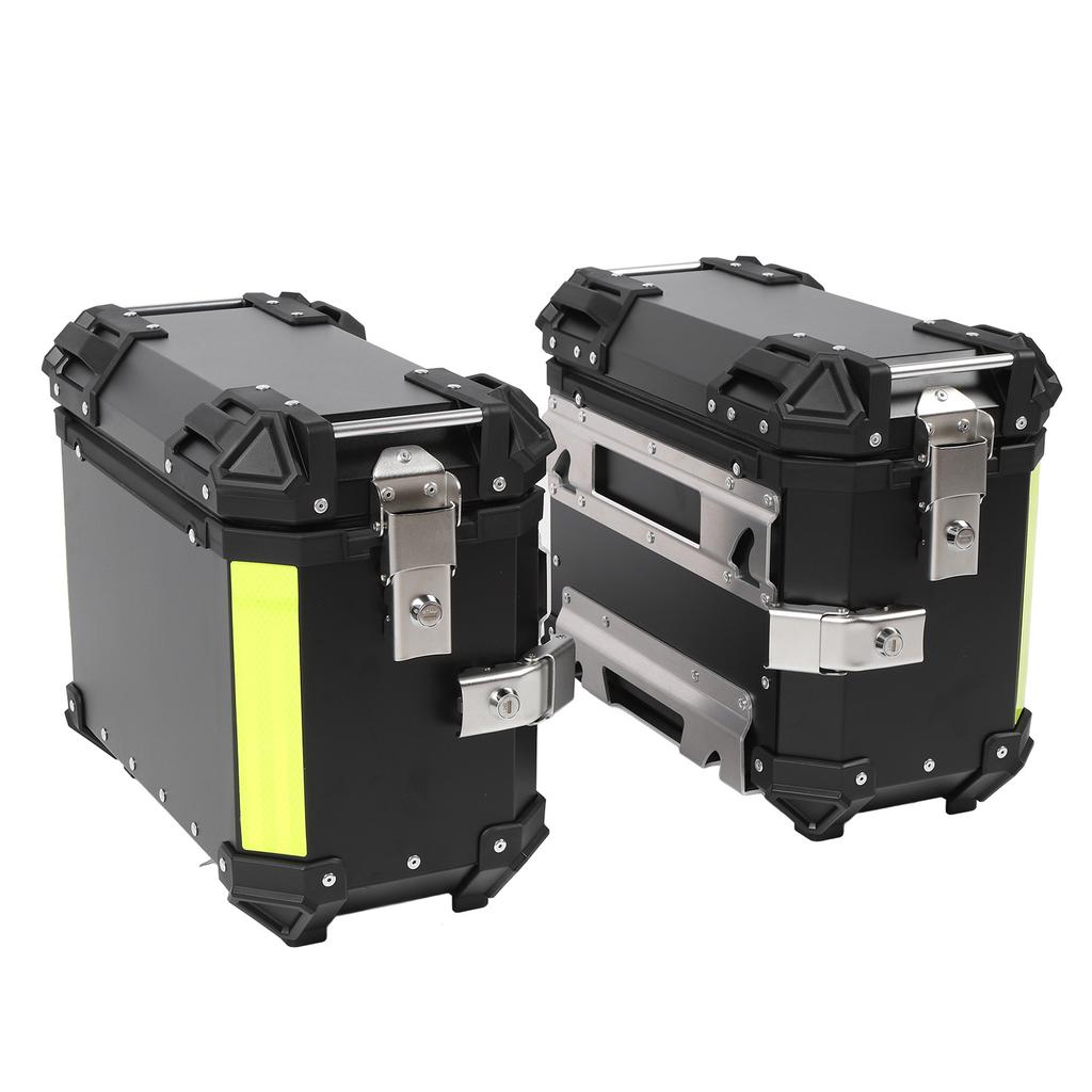 Motorcycle Side Box Aluminum Alloy 28L Hard Side Saddlebag Box with   Lock and Handle Replacement For