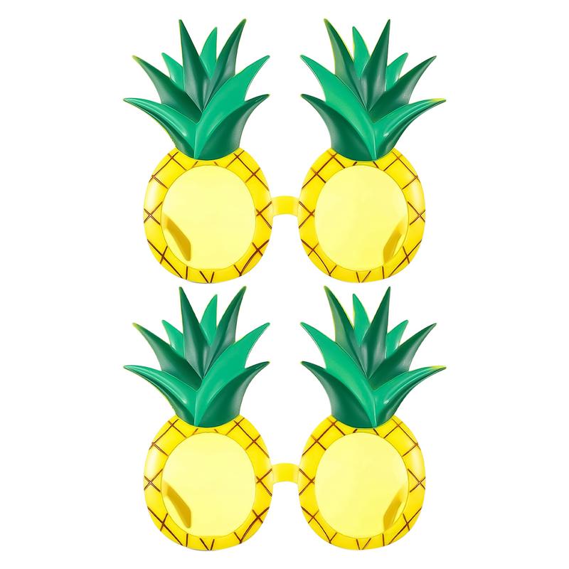 Hawaiian Sunglasses 2 Pairs Fruit Shape Sunglasses Hawaiian Tropical Pineapple Eyewear Parties Favors Booth Props For Pool Beach