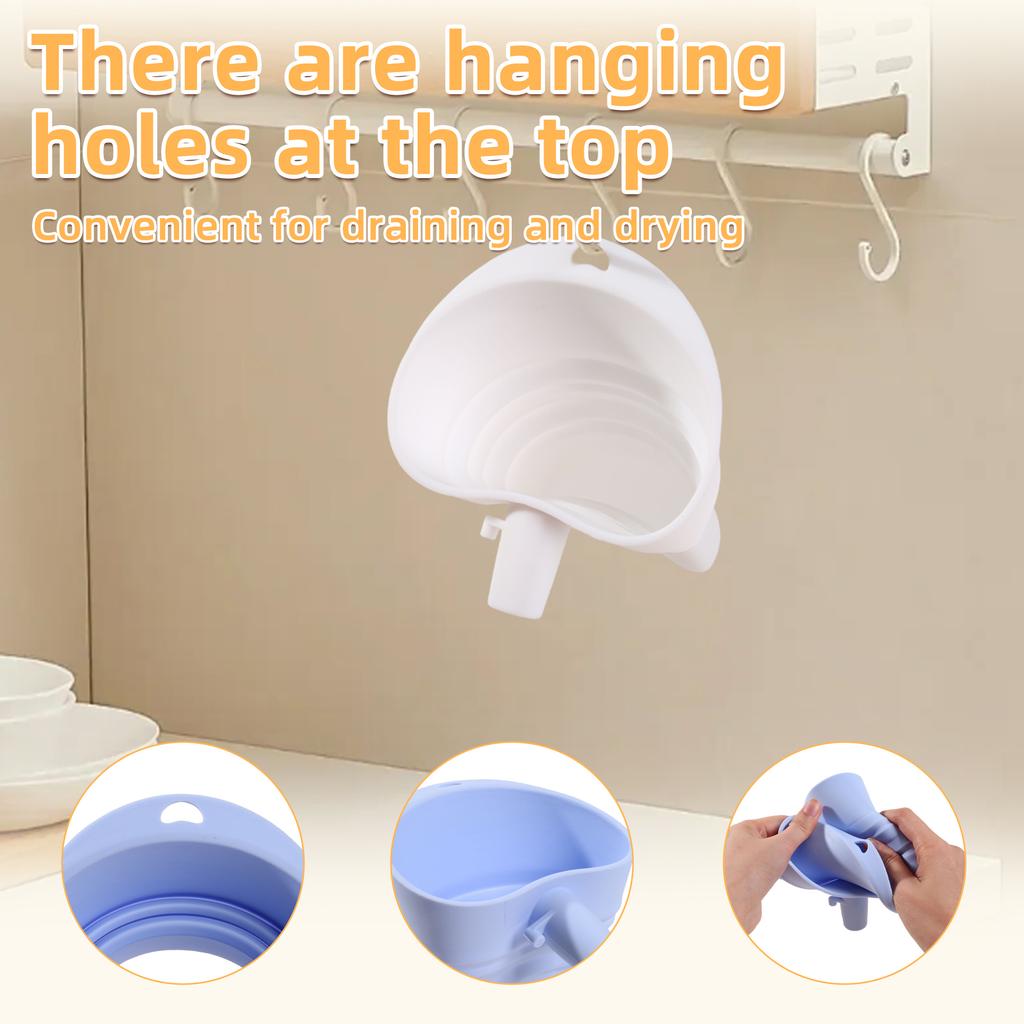1/3pcs mix Silicone Flour Funnel for Kitchen Baking Aid Standing Mixer Foldable Flour Funnel Attachment Dishwasher Safe