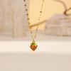Fashion Stainless Steel Fruit Strawberry Women Titanium Steel Necklace Niche Versatile Clavicle Chain Women