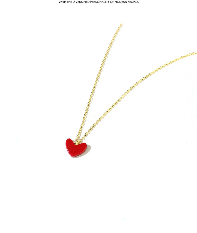 Colar de Prata de Lei 925 com Pingente de Coração Banhado a Ouro 14K - Joia de Verão Feminina de Alta Qualidade, Não Desbota