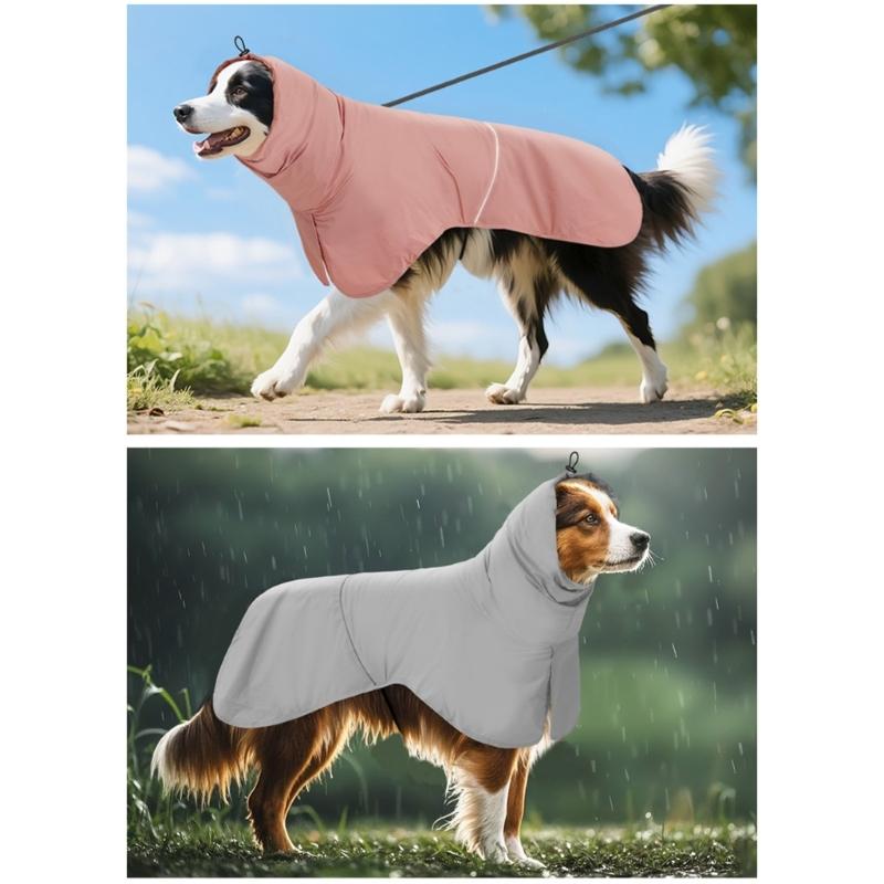Sun Blocking Waterproof Dog Rain Coat Outdoor Walking Clothes For Small to Large Dog Beach Wear Rainy Days Adventure