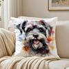 Miniature Schnauzer Pillow Cute Bearded Dog Cushion Cushion Cover Pillowcase Anti-Dustmite Living Room Sofa Decor Cushion Room