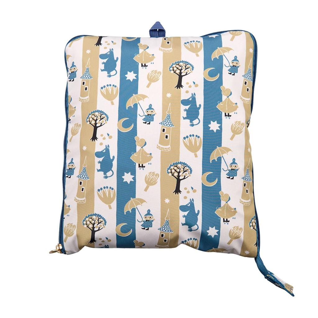 Folding Boston Bag L Size Special Art Series Moomin Blue Stripe Commemorating the 80th Anniversary of the Birth of the Moomin Novel [Hapitas] MC29.