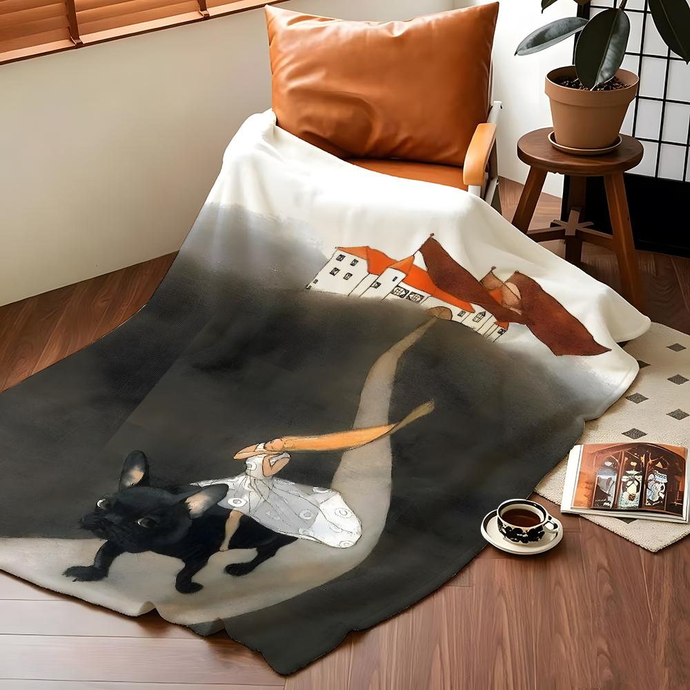 Artist L-Lisbeth Z-Zwerger Throw Flannel Cozy Print Blanket, Portable, Durable Machine Washable Cute Cool