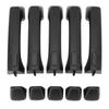 5 Sets Exterior Door Handle Black Comfortable Grip Precise Match Long Lasting 15296933 for H3 2006 To 2010