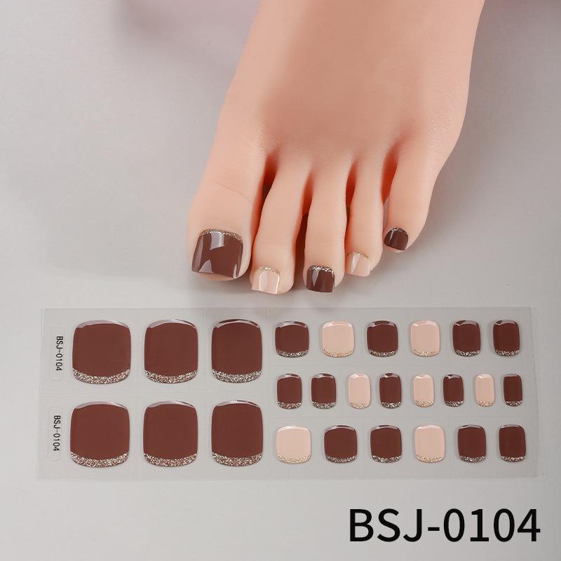 Gel-Maniküre-Sticker, Zehen-Sticker, beleuchtete halbgebackene und halbgehärtete Nagel-Sticker und Fuß-Sticker