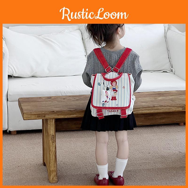 Cat Plaid Cute Print Backpack With Animal Illustration School Bag Girls For