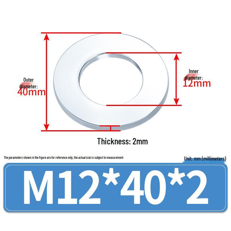 Extra Large Galvanized Metal Flat Washers - Sizes M1.6 to M14
