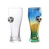 Soccer Beer Glass, 420ml Capacity Craft Beer Pint Mug with Football Decor, Pub Drinking Cup for Party Home Bar