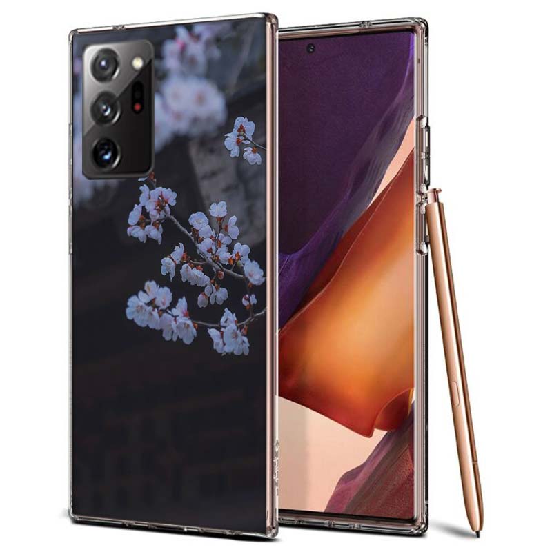 Snowy Peach Blossom Tree in Front of the House Phone Case for Samsung A55 A35 A25 A15 A07 A05S A16 A17 A26 A36 A37 A56 A57 Galax