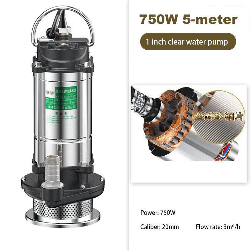 Submersible Pump 220V High Head High Flow Water Pump Household Sump Pump Sewage Pump Agricultural Irrigation Sump Pump