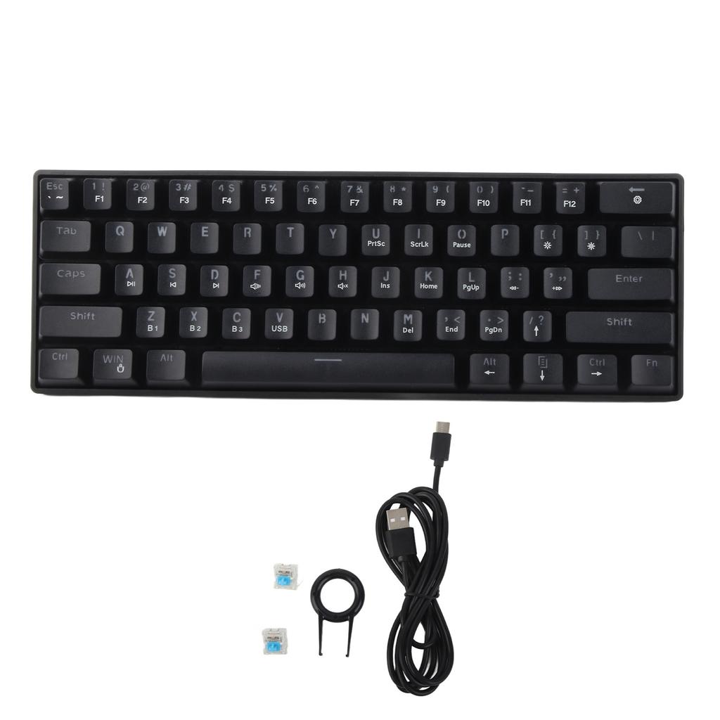 Mechanical Keyboard 61 Keys Dual Mode Color Backlit Gaming Universal Computer Accessories