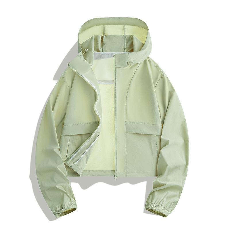 Female Lightweight Breathable Ice Silk Women Summer UV Protection Jacket Sporty Coat Anti-Uv Long Sleeve Zipper Coat