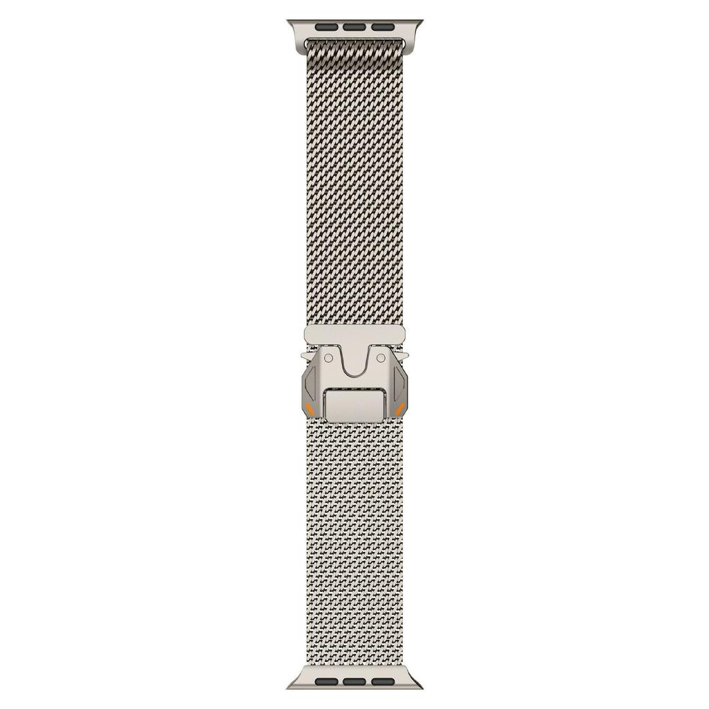 Metal Clasp Band for Apple Watch Ultra 3 2 1 49mm/Series 11 10 46mm/9 8 7 45mm/SE3 SE2 SE 6 5 4 44mm/3 2 1 42mm Milanese Stainless Steel Strap